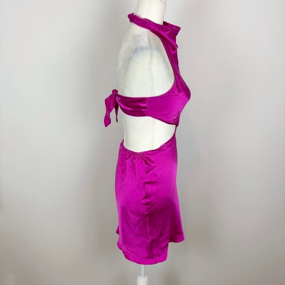 mini backless red dress Collecting Memories Backless Rosette String Mini Dress Red